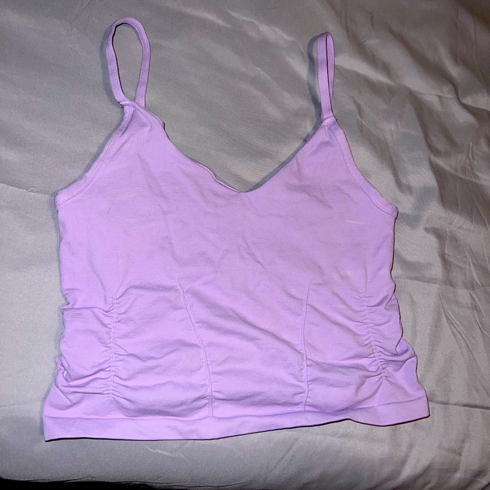 Free People Movement Good Karma Ruched Crop Tank M/L